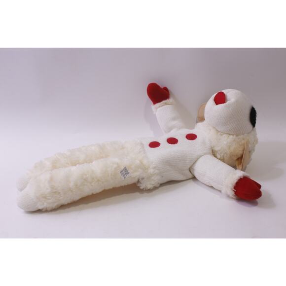 Aurora, Lamb Chop, Hand Puppet, Plush, White Red, Soft Toy, ~ 251013-WH 1372 - Picture 2 of 3